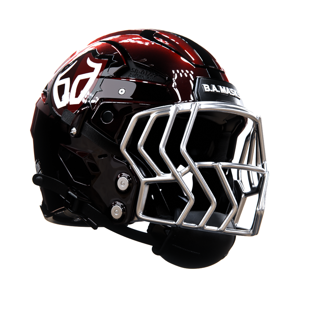 balzac football helmet Arkansas Rasorbacks College Collectible Mini | Picture Inside Riddell Speed Mini Helmet and Mask with High Quality Decals SPIDER BURNS AXIOM B.A.